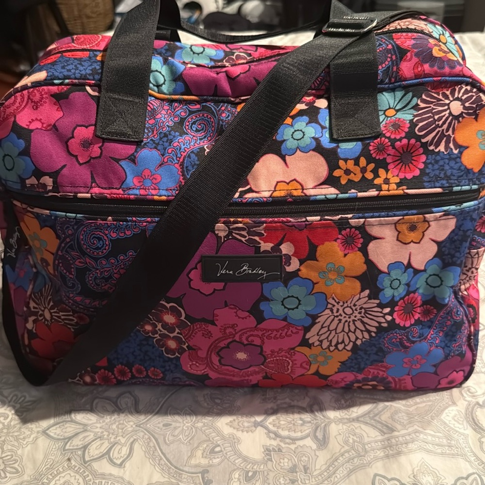 Like new Vera Bradley Floral Fiesta Weekender/Carryon Bag. Retired Pattern.